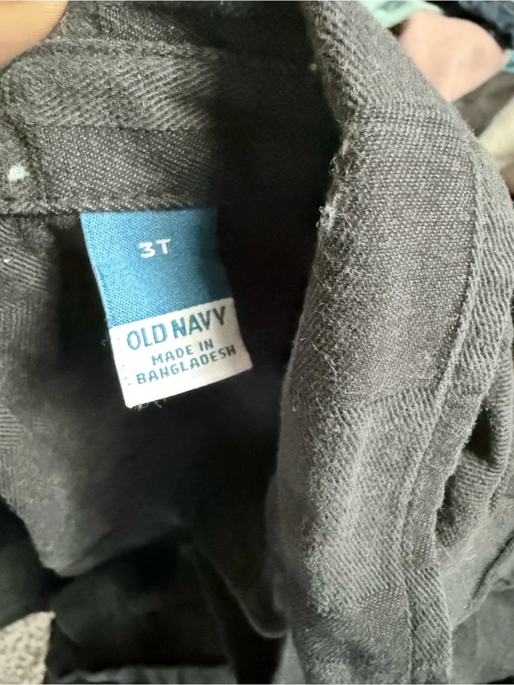 Old Navy Kids Black Checker-Pattern Shirt Jacket
